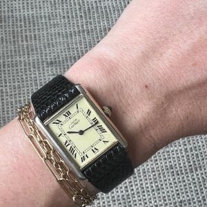 14K Cartier Paris Argent Vermeil .925 Plaque Or G 20 M Watch